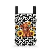 COEQINE Cow Print Crutch Bag Highland Cow Broken Foot Underarm Crutch Pouch Easy to Install Crutch Carrying Case Waterproof Forearm Crutch Bag Pouch Gifts for Friends Family