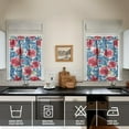 thumbnail image 4 of Kitchen Curtains and Valance Set 36 Inch Tier Pioneer Colorful Floral 3 Pieces Set Dining Room Small Curtain Drapes Cafe Curtains Valance for Home Decor Rod Pocket, 4 of 6