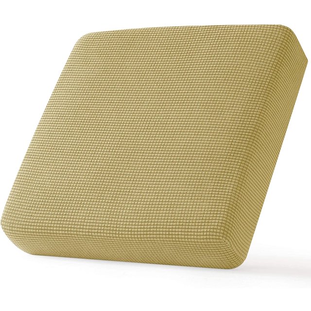 CHUN YI 1 Piece Cushion Cover Spandex Stretch Textured Grid Box Cushion Seat Slipcover