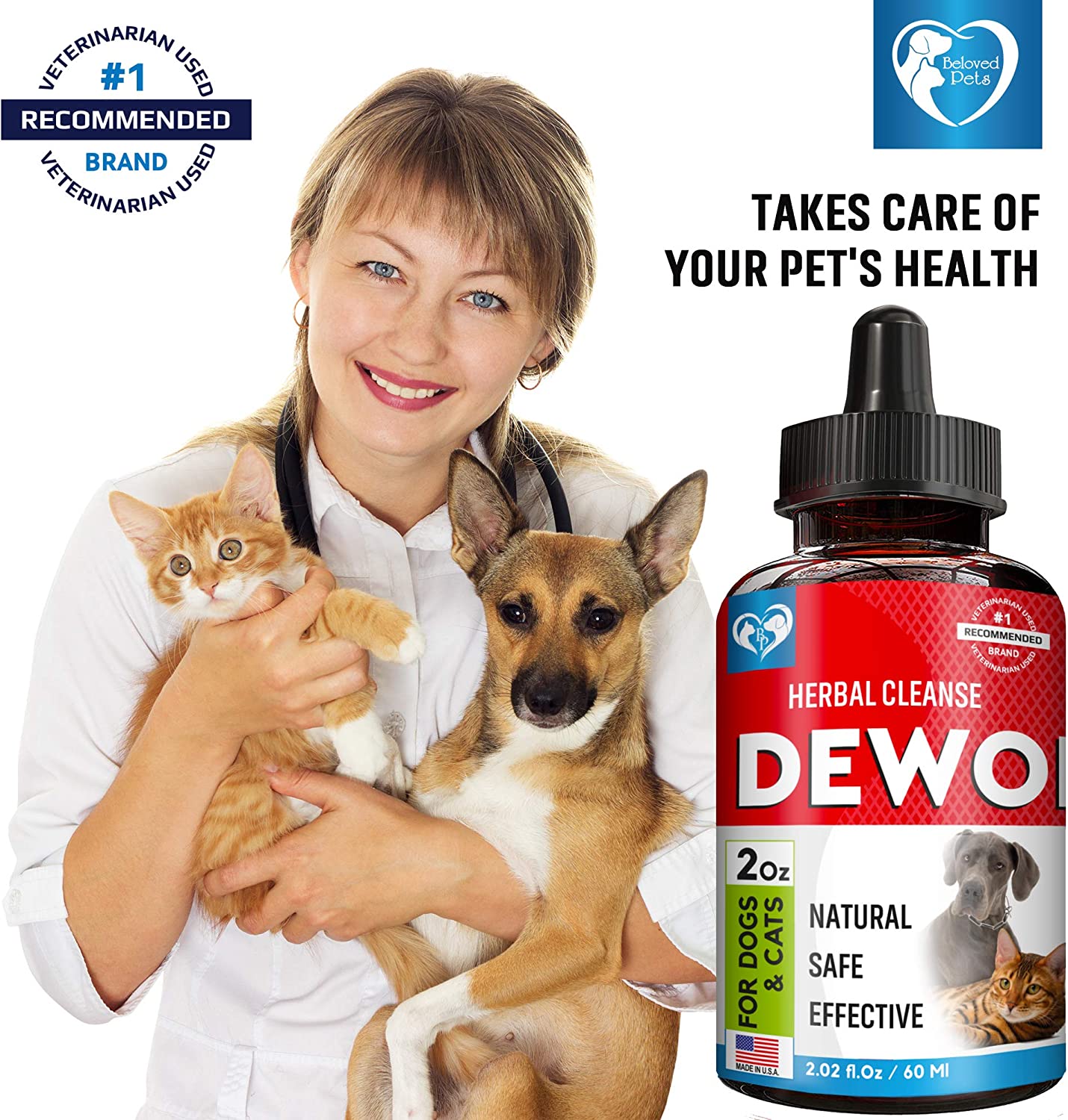 Buy Dewormer for Dogs & Cats Made in USA Effective Against