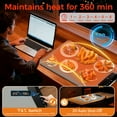 thumbnail image 6 of HABIUBIU Food Warming Mat, Electric Warming Tray with 6 Temperature Settings, Portable Food Warmer for Party, Kitchen, Silver Gray, 6 of 10