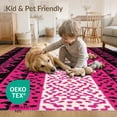 thumbnail image 4 of ODIKA Leopard Print Zebra Patchwork Abstract Interlocking Stripes Geometric Pet Friendly & Kids Safe Play for Playroom, Bedroom, Reading Nook, 4 of 7