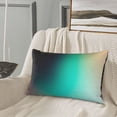 thumbnail image 5 of Picia Teal and Peach Pattern Plush Pillow Case – Soft and Cozy Cushion Cover, Hypoallergenic Throw Pillow Case for Home Decor-14"x20", 5 of 6