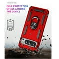 thumbnail image 5 of For Google Pixel 9 Pro XL Case ,Heavy Duty Shockproof Body Phone Cover Built in Metal Rotated Magnetic Ring Holder Kickstand,Dual Layer Military-Grade Drop protection,Red, 5 of 7