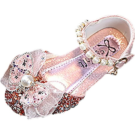 

QWZNDZGR Girl s Mary Jane Bow Elastic Strap Ballerina Flat Mary Jane Dress Shoes Casual Slip on Ballet Flat Ideal Walking Shoes