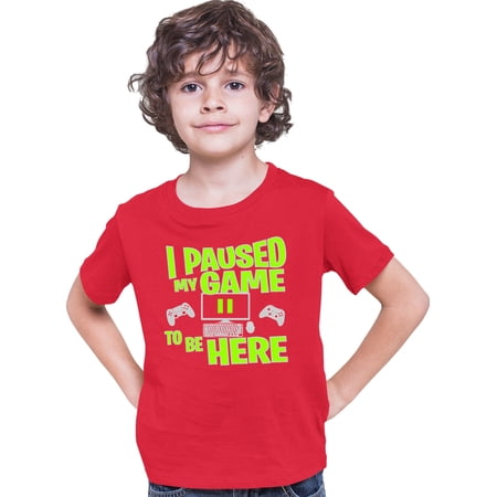 Youth I Paused My Game To Be Here Funny Gaming T-Shirt