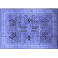 thumbnail image 1 of Ahgly Company Machine Washable Indoor Rectangle Oriental Blue Traditional Area Rugs, 4' x 6', 1 of 4