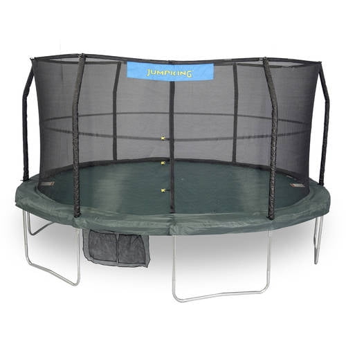 Jumpking 14 Foot Trampoline With Enclosure Green Walmart Com Walmart Com