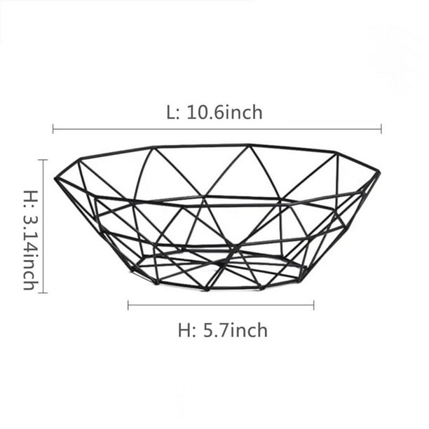 Typpkmm Metal Fruit Basket with Simple Fruit Basin Multi-Size Iron