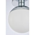 thumbnail image 5 of Eclipse 1 Light Chrome Flush Mount With Frosted White Glass, 5 of 7