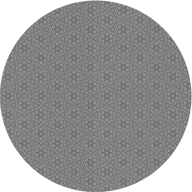 Ahgly Company Tapis Rond Lavable en Machine Intérieur Transitionnel Gris Foncé, 6 Pieds Rond