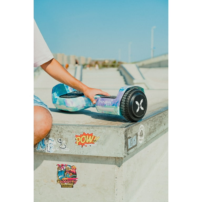 dokumentarfilm Forenkle plads Hover-1 Rebel Kids Hoverboard, LED Headlight, 6 m Max Speed, 130 lbs Max  Weight, 3 Miles Max Distance, Tie-Dye - Walmart.com