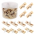 thumbnail image 2 of Wooden Clips Paper Photo Crafts Push Pins Thumbtacks Pins Memo Wall Decor W/ Box , 20pcs, 2 of 8