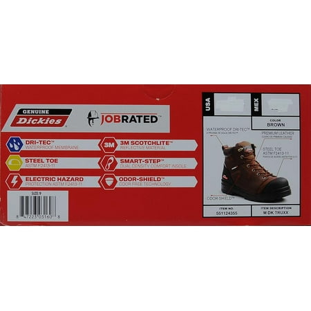 genuine dickies men's jobrated brawn waterproof work boot