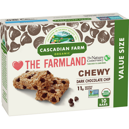 Cascadian Farm Organic Chocolate Chip Granola Bars 10 ct 12.3 oz pack of 2