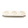 thumbnail image 1 of Huevera de 3 agujeros, contenedor multifuncional para huevos, bandeja portátil para guardar huevos. Madera, 1 of 9