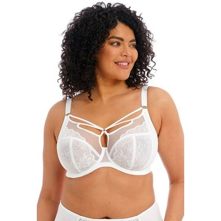 Women s Elomi Best EL8080 Brianna Underwire Plunge Bra (White 32GG)