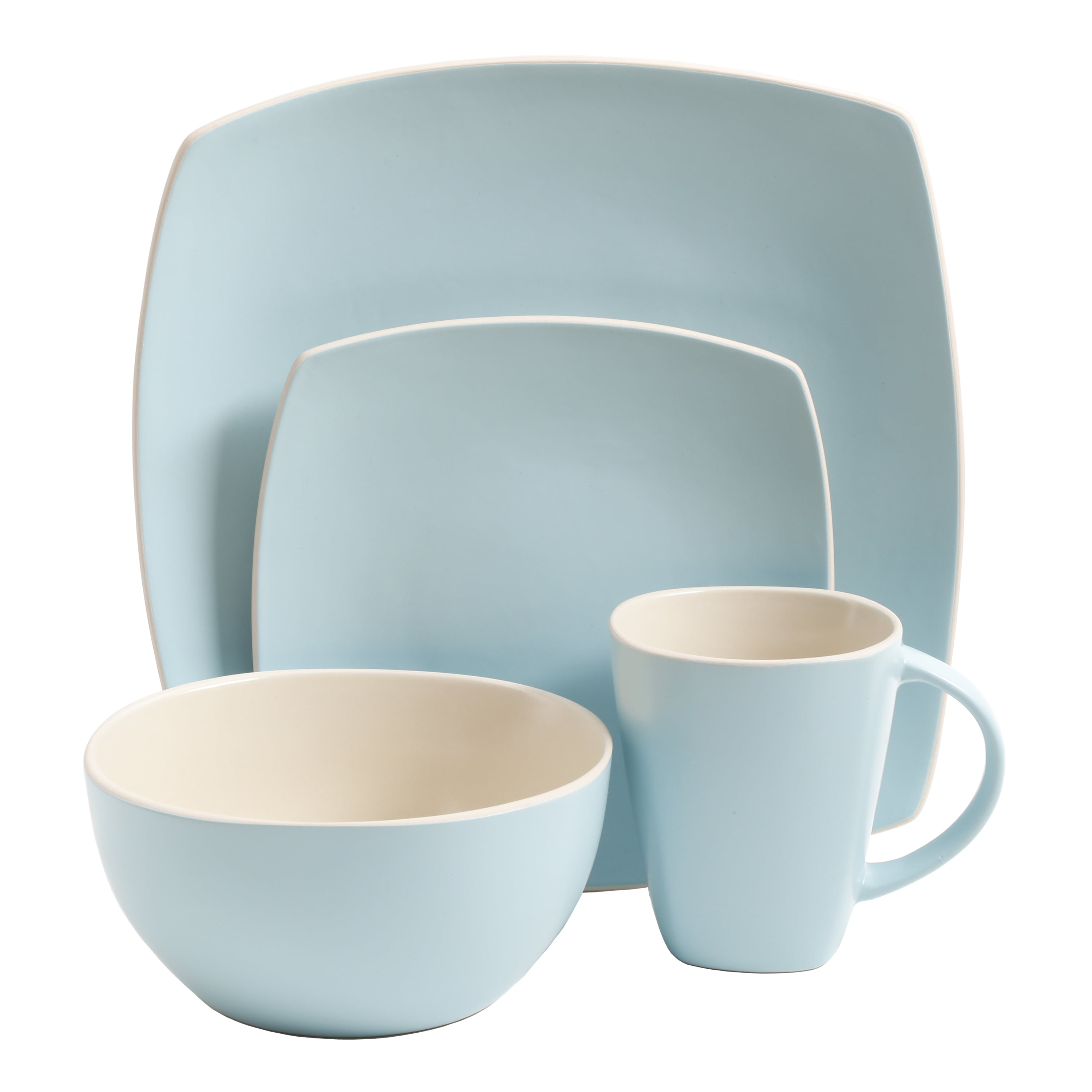 Gibson Home Soho Lounge Pastel Blue 16-Piece Dinnerware Set