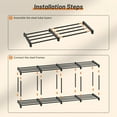 thumbnail image 5 of Storvive Large Capacity Metal Shoe Rack, 4 Rows 6 Tier and 4 Rows 9 Tier Boots Storage Rack, 5 of 7