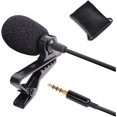 thumbnail image 1 of KOMI Lapel Microphone, Proffessional Omnidirectional Condenser Mic Compatible with iPhone Android Smartphone Video Recording Interview YouTube, Noise Cancelling Mic (Microphone Only), 1 of 5