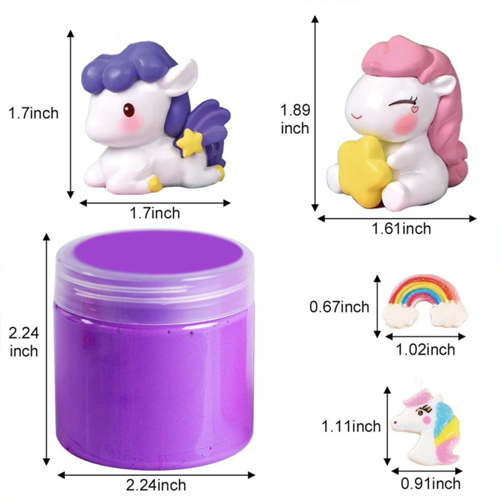 Butter Slime Kits for Stress Relief, DIY Creative Slime Pinch Toy Sets for Sensory Play, Stretchy Sludge Toys for Kids Girls Boys, Bulk Gifts，As Show