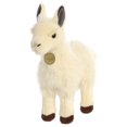 thumbnail image 1 of TheMogan 12" Lovely Llama Milk Fur Soft Fluffy Plush Stuffed Farm Animal Toy Ivory, 1 of 4