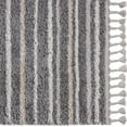 thumbnail image 6 of LUXE WEAVERS Striped Fringed Shag Gray 5x7 Area Rug for Bedroom, 6 of 9