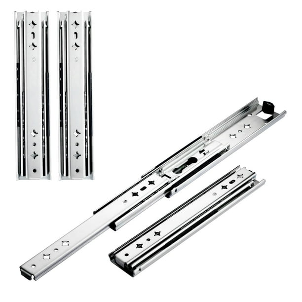 Drawer Slides, 2 Pack Full Extension Ball Bearing Telescoping Sliding Rails with 260 lb Load