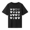 thumbnail image 1 of Camiseta de mujer con cuello redondo y manga corta para viaje, regalo del día de San Valentín S, 1 of 8