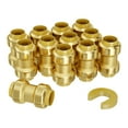 thumbnail image 1 of VEVOR Raccords de Tuyaux 1/2 Pouces 12 Pcs Laiton Raccord Droit pour Système d'Air, 1 of 9