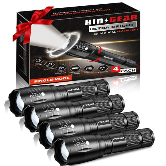 Linterna HinsGear SL2000, 1 modo, 2000 lúmenes, paquete de 4 con batería