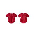 thumbnail image 2 of Txlixc Baby Girls Summer Jumpsuit Casual Bow Embroidered Short Sleeve Newborn Romper for Toddler Cute Clothes, 2 of 9