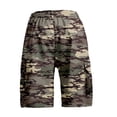 thumbnail image 5 of OIOLOYJM Mens Camo Cargo Shorts Drawstring Waist Relaxed Fit Casual Outdoor Workout Joggers Classic Hiking Sweat Shorts with Pockets Black L, 5 of 5