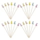 thumbnail image 4 of 100 palillos de cóctel con forma de conejo de Pascua, tenedores de fruta creativos, brochetas de bambú, accesorios para comida y bebida para decoraciones de fiesta de Pascua, 4 of 7