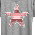 thumbnail image 3 of Instant Message - Nautical Striped Starfish - Women's Short Sleeve Graphic T-Shirt, 3 of 6