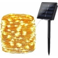 thumbnail image 1 of Guirnaldas de luces solares para exteriores, lámpara solar de 200 LED, lámpara solar para exteriores, luces decorativas impermeables, blanco cálido Bf, 1 of 5