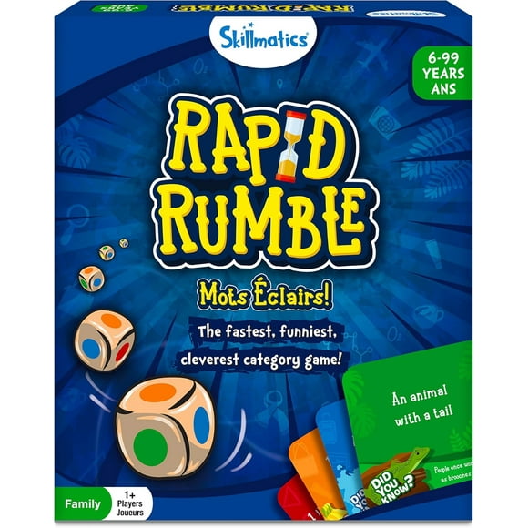 shiyou-Rapid Rumble - Fast-Paced Board Game for Kids, Teens & Adults, Fun for Family Game Night & Educational Toy, Quick-Thinking Card Game, Gift for Ages 6, 7, 8, 9 & Up