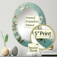 thumbnail image 3 of DESIGN ART Designart "Apple Blossom Monochromatic Elegance XXI" Floral Modern Wall Mirror 20in.x30in., 3 of 4
