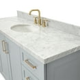 thumbnail image 4 of Ariel Taylor 61 In. Oval Sink Vanity With Carrara White Marble Countertop In Grey, 4 of 10