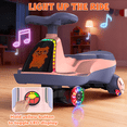 thumbnail image 4 of East doll 12V Ride on Toys with LED Screen, Electric Wiggle Car for 3-12, 2 Seater Car for Kids, Electric Car, Toddler Car, 2 Speed, Flashing Wheels, Bluetooth, Kid Ride on Car, 2.8-4.1 Mph, Pink, 4 of 9