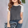 thumbnail image 2 of XIMIN Toddler Baby Raglan Shirt Baseball Tee Cotton T-Shirt for Girls Boys Short or Long Sleeve Solid Color Top, 2 of 9