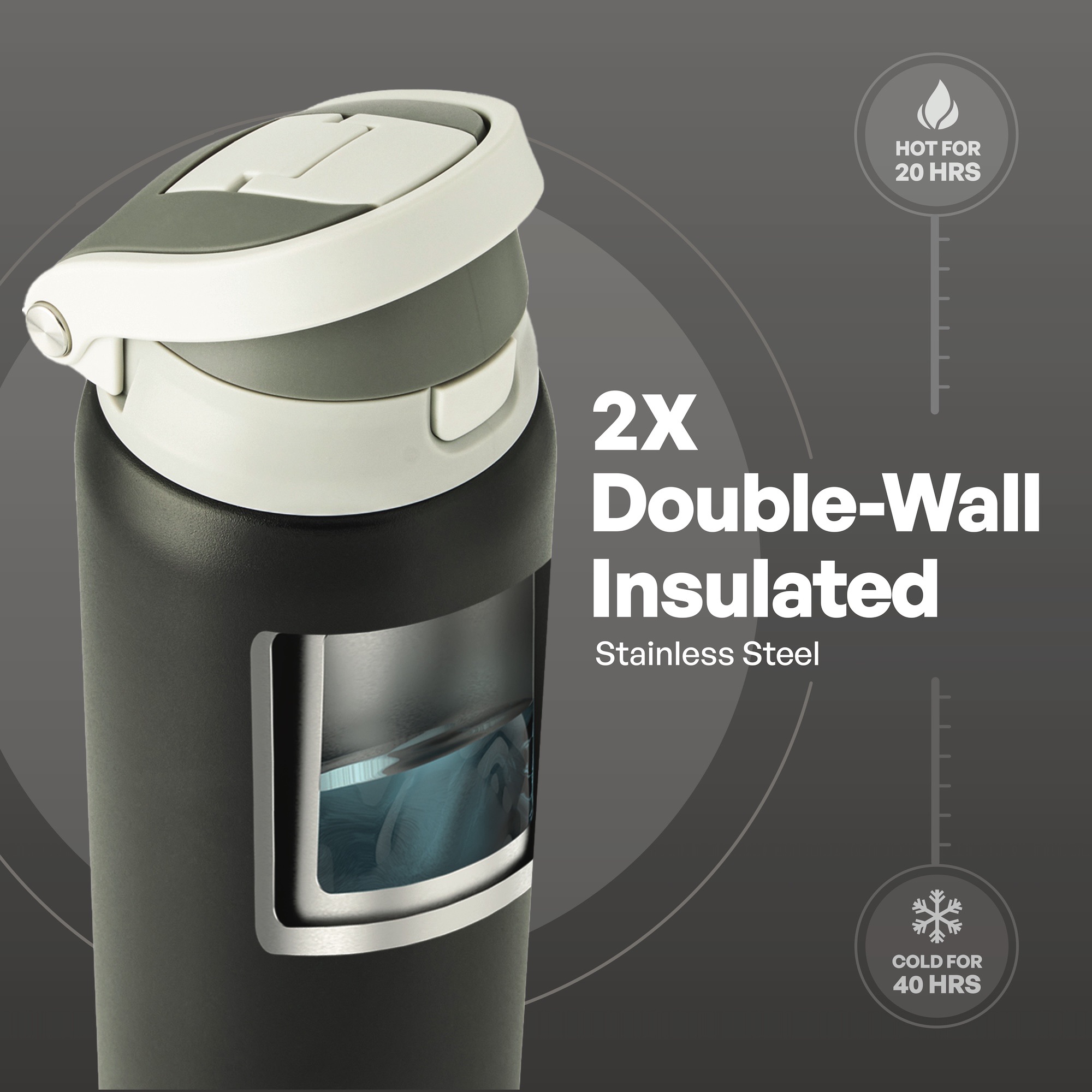 TAL 32oz Stainless Steel Water Bottle with Straw and Chug Lid photo 5