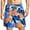 Blue Orange Leaves, variant on Men's Swim Trunks with Lining Quick Dry Summer Funny Print Swimswear Beach Shorts for Men Green Black Leaves Size s