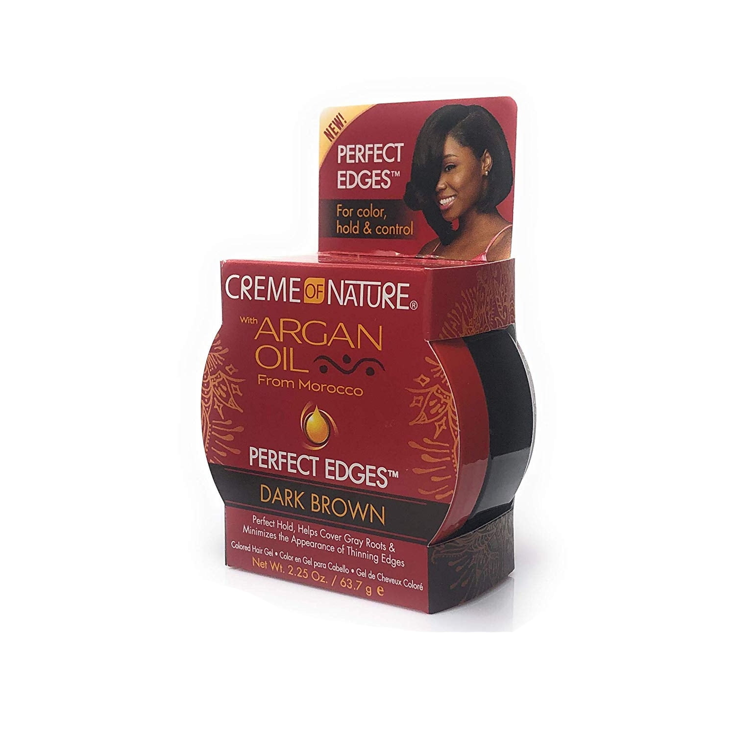 Creme of Nature Perfect Edges with Argan Oil Dark Brown,2.25 Oz