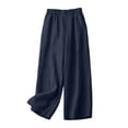 thumbnail image 5 of Drovellove Women's Plus Size Casual Cropped Pants with Pockets – Mid-Rise Straight Leg Summer Shorts, 5 of 6