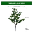 thumbnail image 3 of 4 pack of 35in artificial camellia con ground spike - fake silk topiary trees para home decor, garden, patio, y indoor use, blanca color, 3 of 8