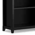 thumbnail image 3 of Amherst 30 inch Wide Solid Wood Transitional 5 Shelf Bookcase in Black, 3 of 12