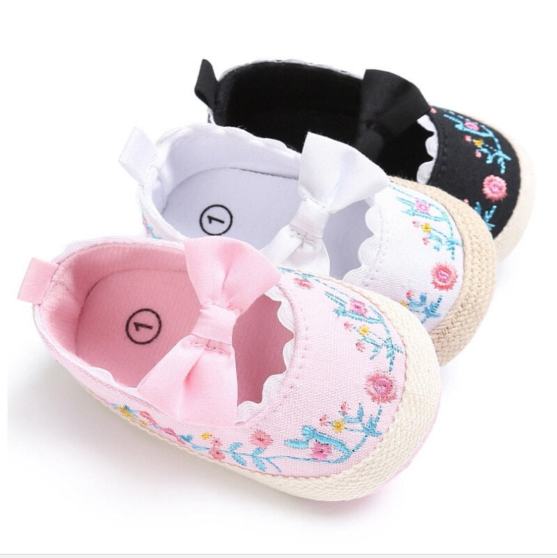 Lovely Newborn Infant Baby Girl Bowknot Shoes Sneaker Antislip Soft