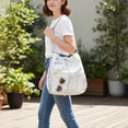 thumbnail image 7 of Hfppkn Polka Dot Drawstring Ita Handbag Clear Display Shoulder Bag for Daily Commute 35x14x36cm White, 7 of 7