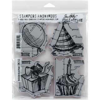 Tim Holtz Cling Stamps 7X8.5-Odds & Ends